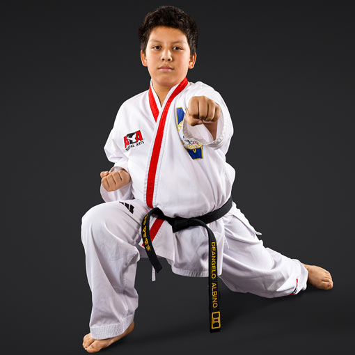 A Junior Leadership student wielding a sword